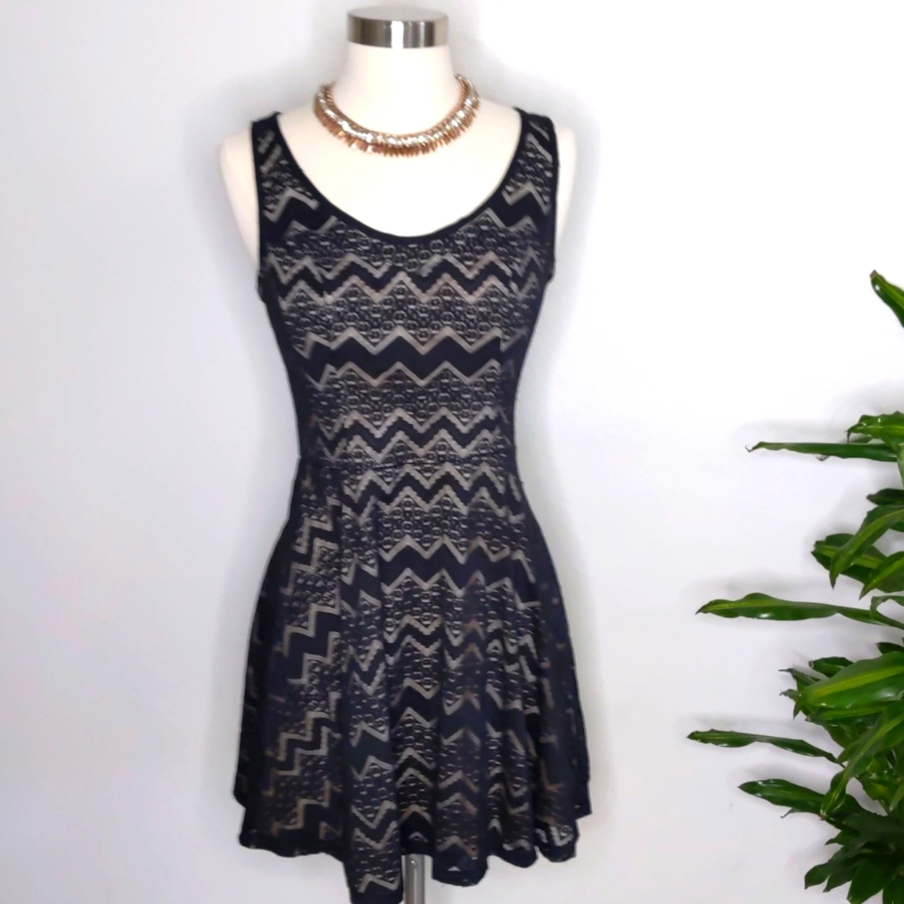 Candies Black Lace Dress Size Small